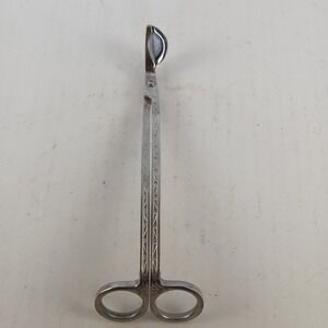 Candle Wick Snuffer Trimmer Metal with Wick Catcher Etched Handles